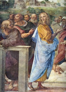 Disputa. Detail: Architect Bramante and Francesco Maria Della Rovere (right), 1509. Artist: Raphael (1483-1520)