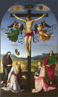 The Crucified Christ with the Virgin Mary, Saints and Angels (The Mond Crucifixion), 1502-1503. Artist: Raphael (1483-1520)