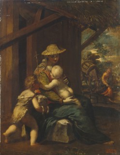 The Holy Family. Artist: Scarsellino (Scarsella), Ippolito (1551-1620)