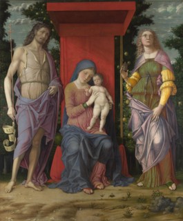 The Virgin and Child with the Magdalen and Saint John the Baptist, c. 1495. Artist: Mantegna, Andrea (1431-1506)