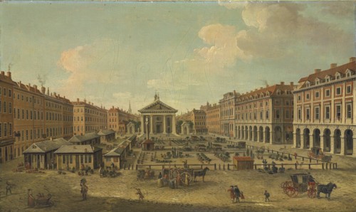 Four views of London: The Covent Garden. Artist: Joli, Antonio (1700-1777)