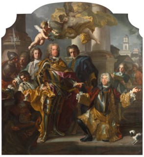 Emperor Charles VI and Count Gundacker von Althan, 1728. Artist: Solimena, Francesco (1657-1747)