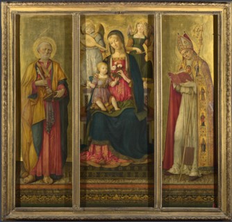 Virgin and Child with Saints Peter and Nicholas, 1479. Artist: Benvenuto di Giovanni (ca. 1436-1518)