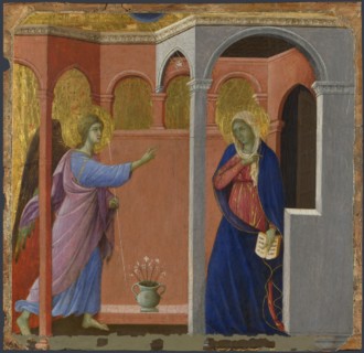 The Annunciation, ca 1308-1311. Artist: Duccio di Buoninsegna (1260-1318)