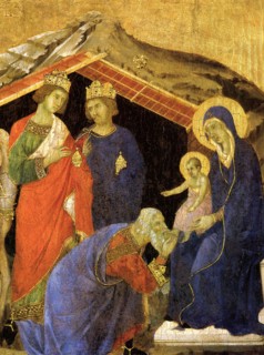 The Adoration of the Magi. Detail of the Maesta Altarpiece, ca 1308-1311. Artist: Duccio di Buoninsegna (ca 1255-1319)