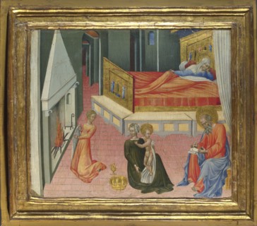 The Birth of Saint John the Baptist (Predella Panel), 1454. Artist: Giovanni di Paolo (ca 1403-1482)