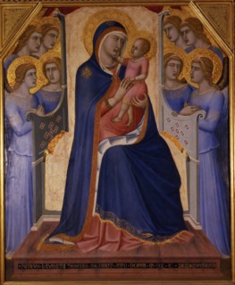 Madonna and Child Enthroned with Angels, 1340. Artist: Lorenzetti, Pietro (ca 1300-ca 1348)