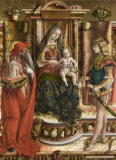 La Madonna della Rondine (The Madonna of the Swallow), after 1490. Artist: Crivelli, Carlo (c. 1435-c. 1495)