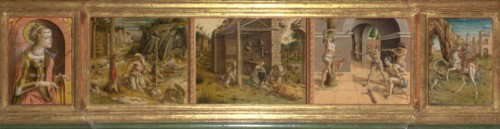 Predella of La Madonna della Rondine (The Madonna of the Swallow), after 1490. Artist: Crivelli, Carlo (c. 1435-c. 1495)