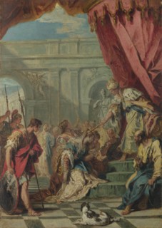 Esther before Ahasuerus, ca 1730. Artist: Ricci, Sebastiano (1659-1734)