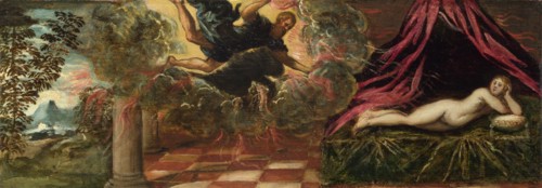 Jupiter and Semele, ca 1545. Artist: Tintoretto, Jacopo (1518-1594)