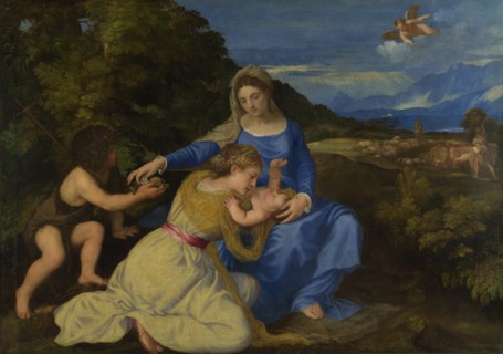The Virgin and Child with the young Saint John the Baptist (The Aldobrandini Madonna), ca 1532. Artist: Titian (1488-1576)