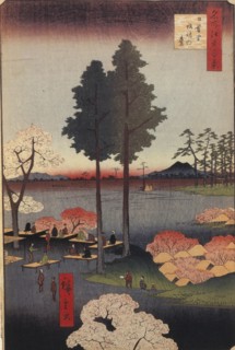 Suwa Bluff in Nippori (One Hundred Famous Views of Edo), 1856-1858. Artist: Hiroshige, Utagawa (1797-1858)