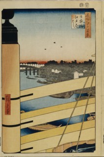 Nihonbashi and Edobashi Bridges (One Hundred Famous Views of Edo), 1856-1858. Artist: Hiroshige, Utagawa (1797-1858)