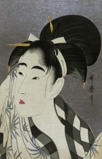 Woman wiping sweat, 1798. Artist: Utamaro, Kitagawa (1753-1806)