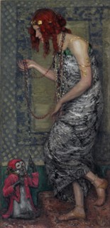 The Princess and the Monkey, 1913. Artist: Rozentals, Janis (1866-1916)