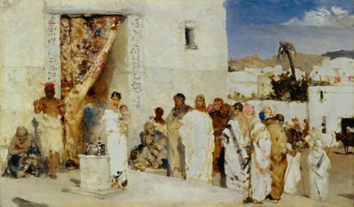 The Widow's Mite, 1890s. Artist: Kotarbinsky, Vasilii (Wilhelm) Alexandrovich (1849-1921)