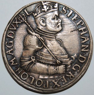 The Thaler of Stephen Báthory, King of Poland (Obverse), 1580. Artist: Numismatic, West European Coins