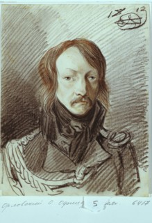 Portrait of Alexei Pavlovich Lanskoy (1789-1855), 1813. Artist: Orlowski, Alexander Osipovich (1777-1832)