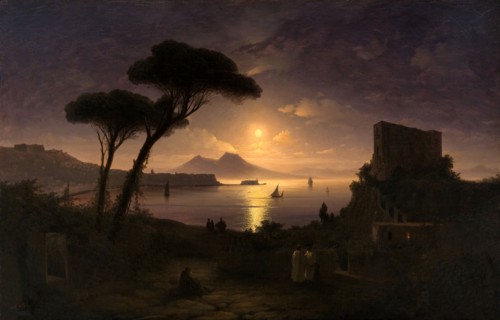 The Bay of Naples at Moonlit Night, 1842. Artist: Aivazovsky, Ivan Konstantinovich (1817-1900)