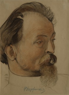Portrait of the politician Felix E. Dzerzhinsky (1877-1926), the chairman of Cheka, 1922. Artist: Andreev, Nikolai Andreevich (1873-1932)