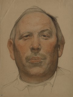 Portrait of Demyan Bedny (1883-1945), 1920s. Artist: Andreev, Nikolai Andreevich (1873-1932)