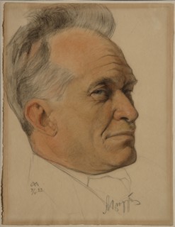 Portrait of Alexander Dmitrievich Tsiurupa (1870-1928), 1922. Artist: Andreev, Nikolai Andreevich (1873-1932)