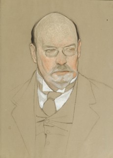 Portrait of the painter Ilya Ostroukhov (1858-1929), 1923. Artist: Andreev, Nikolai Andreevich (1873-1932)