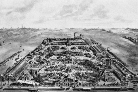 View of the All-Russian Exhibition of 1882 (Khodynka, Moscow), 1882. Artist: Anonymous