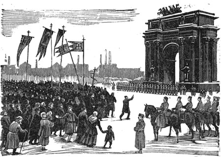 Massacre At Narva Gate in St. Petersburg, before 1925. Artist: Anonymous