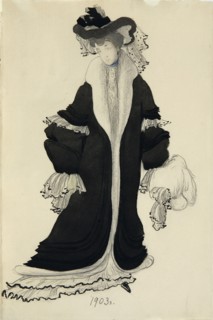 Costume design for Mrs. L. Bakst, 1903. Artist: Bakst, Léon (1866-1924)