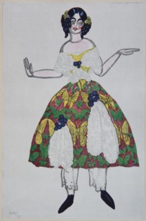 Costume design for the ballet The Magic Toy Shop by G. Rossini, 1919. Artist: Bakst, Léon (1866-1924)