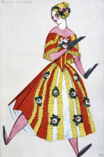 Costume design for the ballet The Magic Toy Shop by G. Rossini, 1919. Artist: Bakst, Léon (1866-1924)