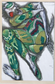 Costume design for the opera Sadko by N. Rimsky-Korsakov, 1917. Artist: Bakst, Léon (1866-1924)
