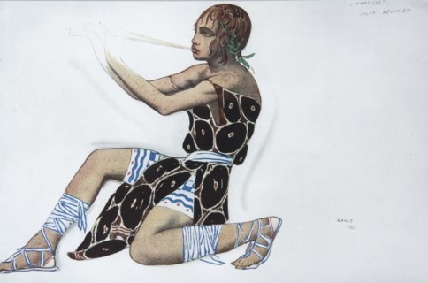 Narcissus. Costume design for the ballet Narcisse by N. Tcherepnin, 1911. Artist: Bakst, Léon (1866-1924)