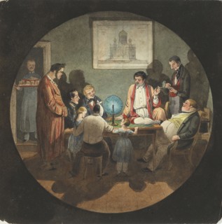 An Evening by Konstantin Thon, 1840s. Artist: Benois, Nikolai Leontyevich (1813-1898)