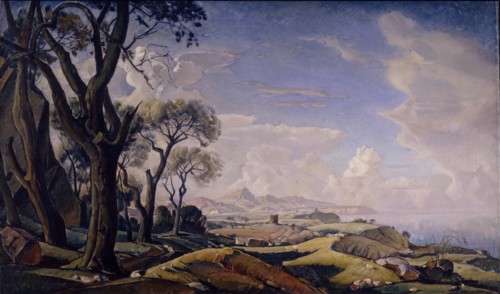 Landscape with trees, 1927. Artist: Bogayevsky, Konstantin Fyodorovich (1872-1943)