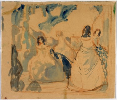 On the terrace, 1901. Artist: Borisov-Musatov, Viktor Elpidiforovich (1870-1905)