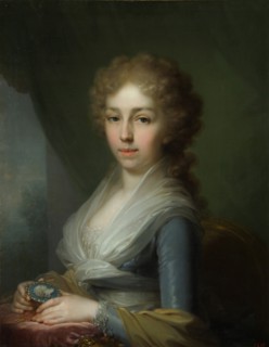 Portrait of Grand Duchess Elizabeth Alexeievna (1779-1826), 1795. Artist: Borovikovsky, Vladimir Lukich (1757-1825)