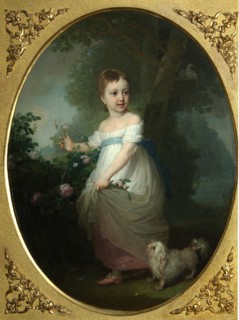 Portrait of Yelena Naryshkina as Child, Early 1790s. Artist: Borovikovsky, Vladimir Lukich (1757-1825)