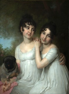 Portrait of Countesses E.A. and A.A. Kurakin, 1802. Artist: Borovikovsky, Vladimir Lukich (1757-1825)