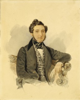 Portrait of Nikolay Mikhaylovich Donaurov (1806-1849), 1830s. Artist: Briullov, Alexander Pavlovich (1798-1877)