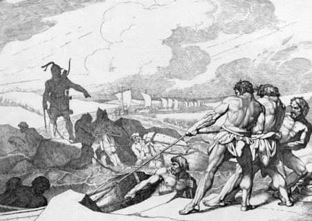 Oleg of Novgorod's campaign against Constantinople, before 1839. Artist: Bruni, Fyodor Antonovich (1800-1875)