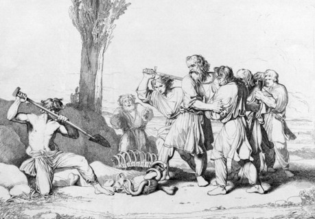 The Death of Grand Duke Oleg, before 1839. Artist: Bruni, Fyodor Antonovich (1800-1875)