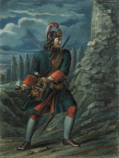 Grenadier of the Preobrazhensky Regiment in 1712, End 1830s. Artist: Chorikov, Boris Artemyevich (1802-1866)