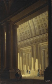 The Internal View of a Temple. (A Doric Vestibule), 1781. Artist: Farafontyev, Yakov Gerasimovich (1758-1798)