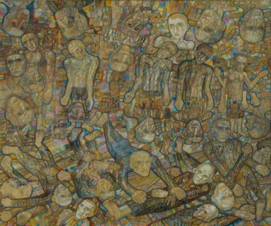 Composition. (The raid), 1938. Artist: Filonov, Pavel Nikolayevich (1883-1941)