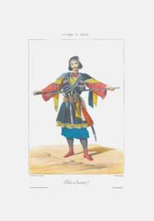 Prince of Imereti (From: Scenes, paysages, meurs et costumes du Caucase), 1840. Artist: Gagarin, Grigori Grigorievich (1810-1893)