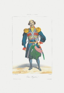 Prince of Megrelia (From: Scenes, paysages, meurs et costumes du Caucase), 1840. Artist: Gagarin, Grigori Grigorievich (1810-1893)