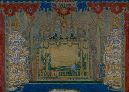 Stage design for the theatre play Don Juan by Moliére, 1910. Artist: Golovin, Alexander Yakovlevich (1863-1930)